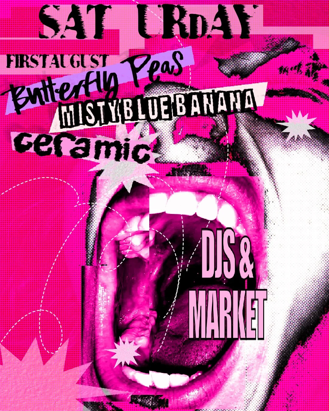 DJ Title Fight Luvr | Butterfly Peas | Ceramic | Misty Blue Banana | Icy